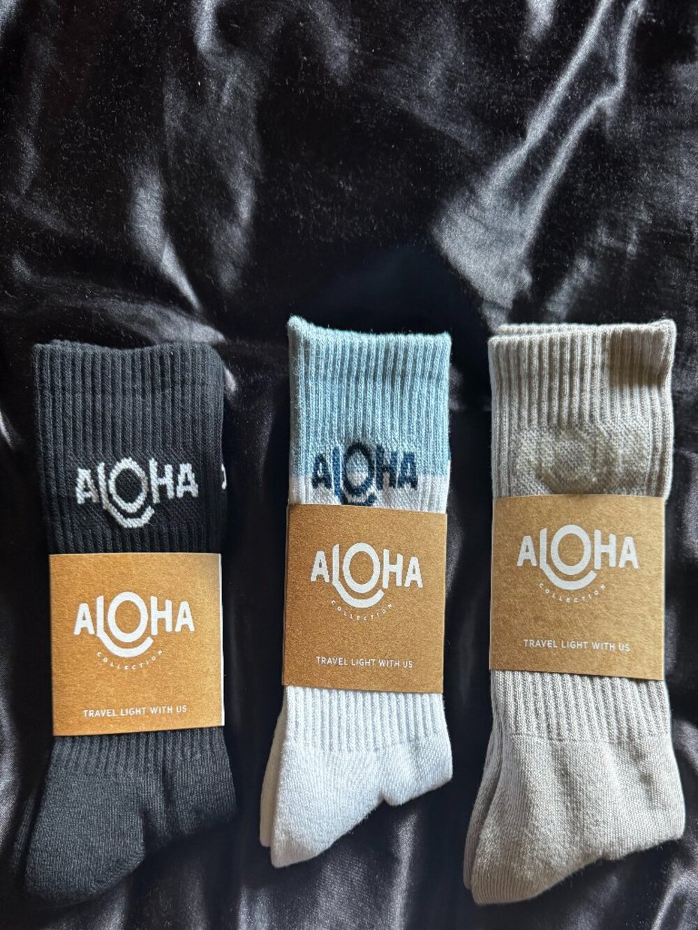 Brand New Aloha Collection Crew Socks - three pairs selling together
